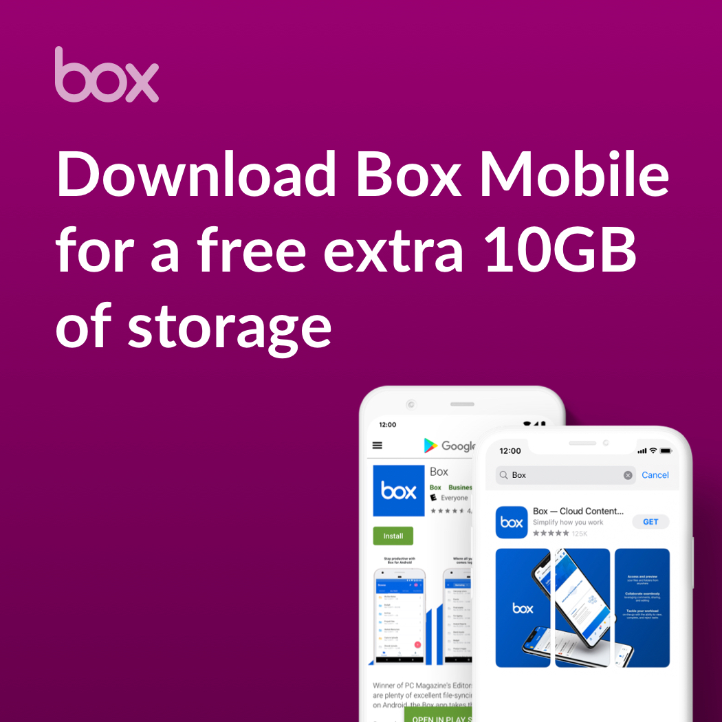 Download Box Mobile for a free extra 10GB of storage Box Blog